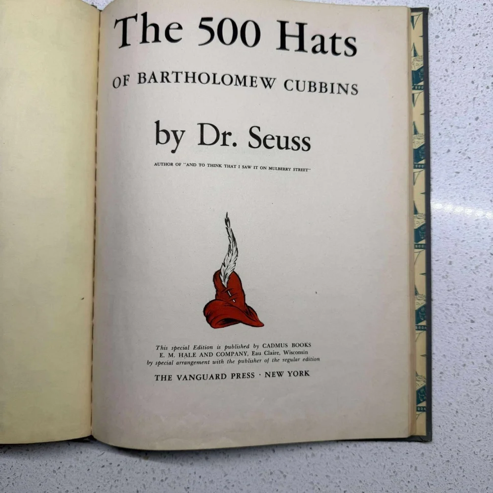 Vintage Dr Seuss The 500 Hats Of Bartholomew Cubbins Book Early Edition HC - Picture 6 of 7